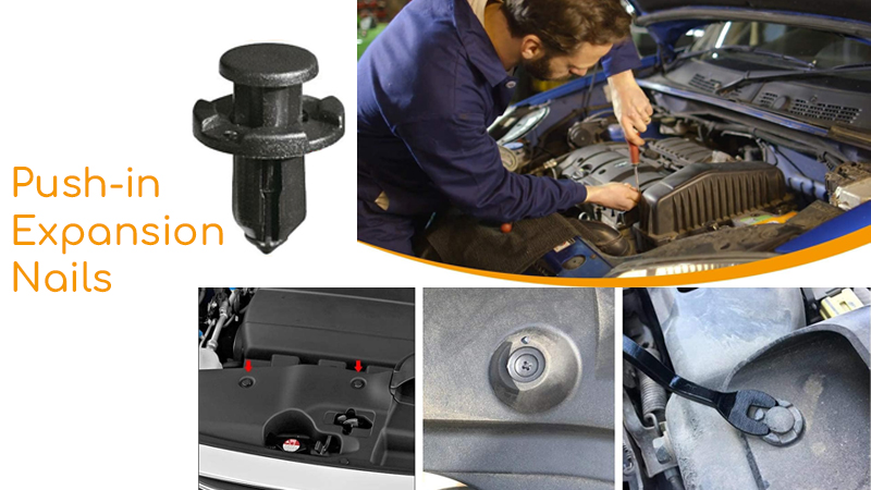 Apakah kegunaan kuku teras yang meluaskan push-fit dalam automotif?